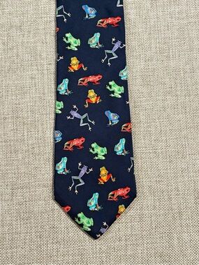 Alynn My Prince Frog Necktie Novelty Poison Dart Frog Silk Tie USA